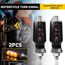 2PC Motorcycle Led Turn Signal Smoked Amber Light Blinker Indicator Universal Us. Fixed Price $9.49.