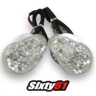 ZX6R 1998-2019 Led Flush Mount Turn Signals Kawasaki Clear Mirror Block Offs. Fixed Price $27.00.