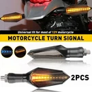 2/4X Motorcycle 12-LED Turn Signal Lamp Sequential Flowing Indicator Lights Ambe. Fixed Price $8.54.