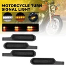 4PCS Mini Black Led Turn Signal Lights Amber For Harley Dyna Sportster 883. Fixed Price $26.59.