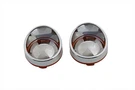 Chrome Turn Signal Bezel Amber Mirrored For Harley Davidson By V-twin. Fixed Price $37.72.
