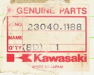 Kawasaki Signal Lamp, Right-rear, Left-hand Part Number 23040-1188. Fixed Price $48.99.