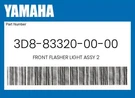 Yamaha Genuine Front Flasher Light Assy 3D8-83320-00-00. Fixed Price $95.19.