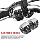 Chrome Hand Control Switch Housing Covers For Harley Road King Softail Fat Boy. Fixed Price $27.99.