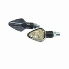 Bike-it Universal 10MM Long Stem Carbon Look Diamond Led Motorcycle Turn Signals. Fixed Price $13.30.