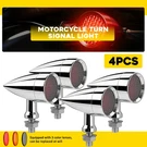 4X Chrome Red Motorcycle Bullet Led Turn Signal Blinker Lights Running. Fixed Price $35.14.