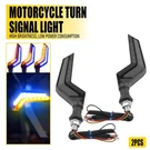 2X Black Motorcycle Led Turn Signals Running Light Amber+blue Blinker Universal. Fixed Price $12.34.