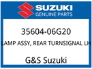 Suzuki Oem Part 35604-06G20 Lamp Assy, Rear Turnsignal Lh. Fixed Price $114.66.