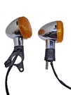 Vtg Honda Shenao Motorcycle Turn Signal Lights Pair Chrome Amber 045-5253 Oem. Fixed Price $39.97.