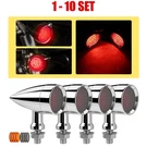 4-40 Universal Chrome Turn Signal Red Tail Light M10 Front Rear-lens Replaceable. Fixed Price $131.29.