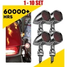 4-40 Chrome Red Lamp Led Turn Signal Running Light 10MM -lens REPLACEABLE-3COLOR. Fixed Price $298.68.
