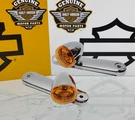 Oem 14-23 Harley Touring Front Turn Signals Parking Lights Amber Lens Right Left. Fixed Price $129.95.