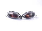 Front Turn Signals For Suzuki 99-07 GSX-R1300 With Bulbs Checkered Lens. Fixed Price $45.95.