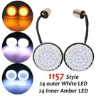 Led 1157 Flat Lens Front Turn Signal For Harley Touring King Glide Softail Dyna. Fixed Price $12.95.