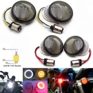 2" Led 1157 Front And Rear Turn Signal Lights Inserts +smoke Lens Fit For Harley. Fixed Price $82.55.