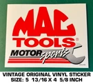 Mac Tools Motorsports Vintage Original Vinyl Decal Sticker-automotive-american. Fixed Price $7.22.